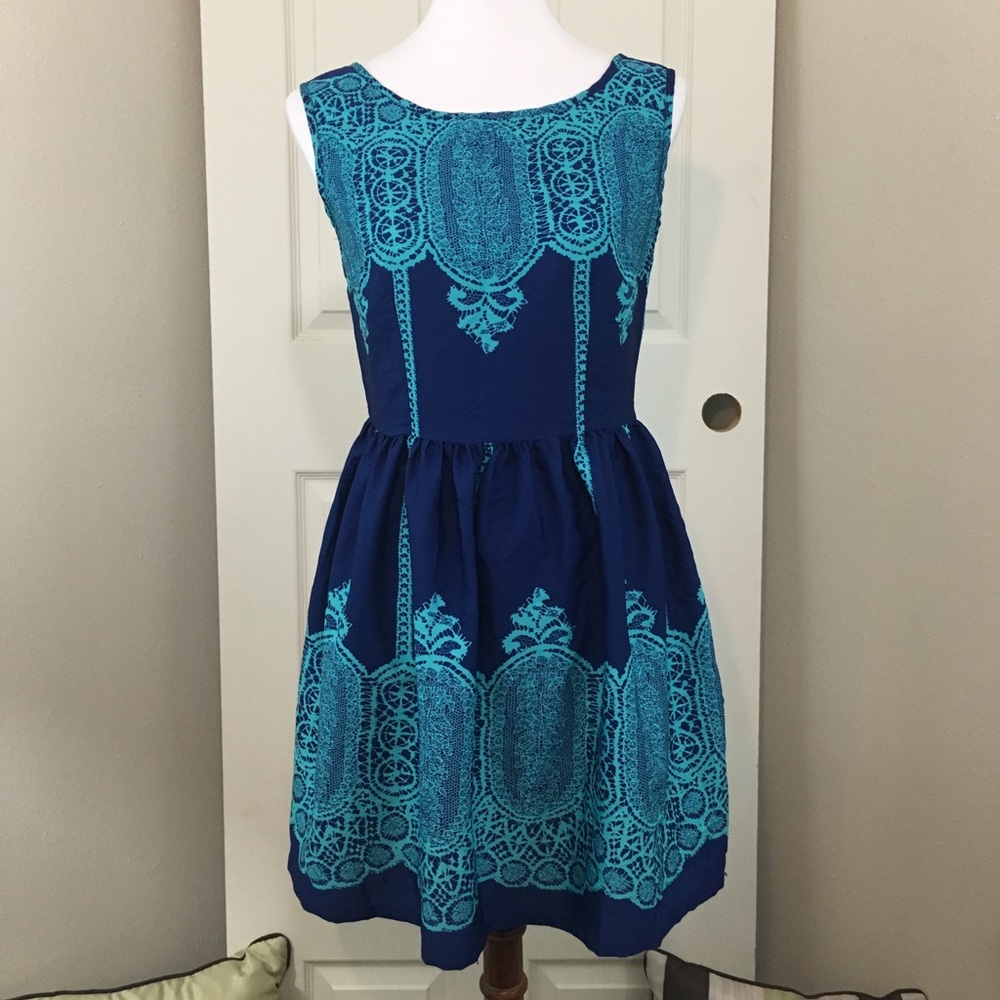 Blue On Blue Casual Dress